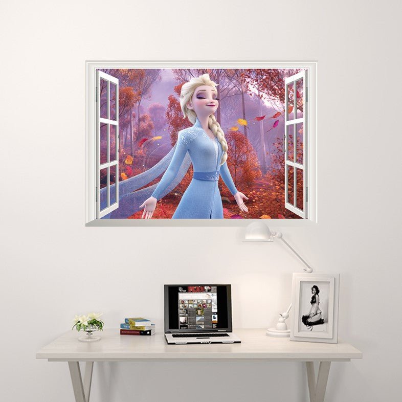 3D Disney Frozen Elsa Princess Wall Sticker Removable Kid Girl Room Decal - Go2buy Australia