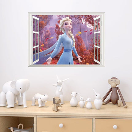 3D Disney Frozen Elsa Princess Wall Sticker Removable Kid Girl Room Decal - Go2buy Australia
