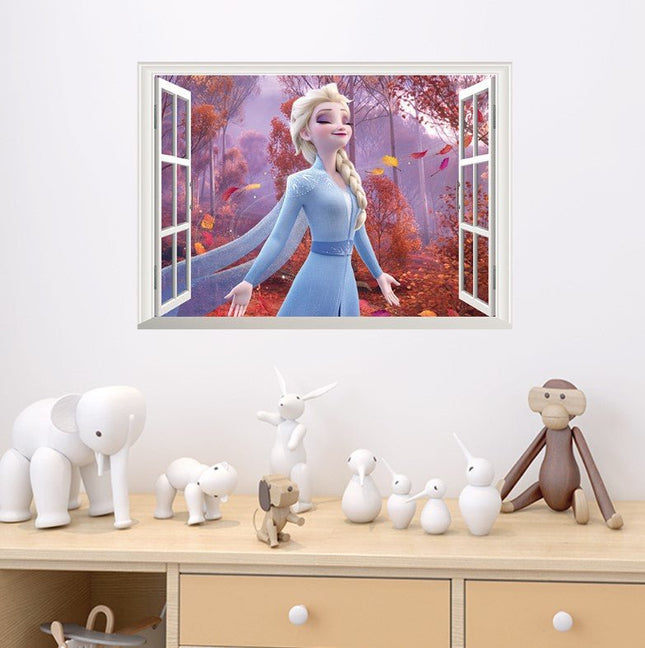 3D Disney Frozen Elsa Princess Wall Sticker Removable Kid Girl Room Decal - Go2buy Australia