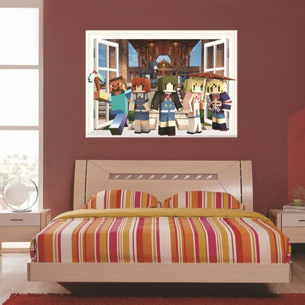 3D Gaming Wall Art Stickers MINE Home Decor Decals PVC Kids Room Game Poster B - Go2buy Australia