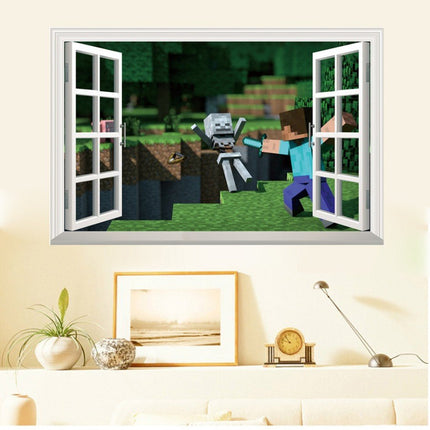 3D Gaming Wall Art Stickers MINE Home Decor Decals PVC Kids Room Game Poster H - Go2buy Australia