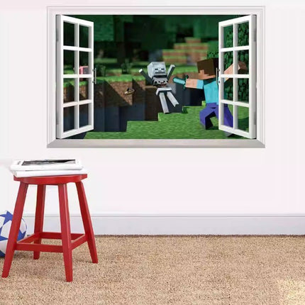 3D Gaming Wall Art Stickers MINE Home Decor Decals PVC Kids Room Game Poster H - Go2buy Australia