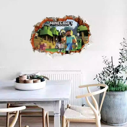 3D Gaming Wall Art Stickers MINE Home Decor Decals PVC Kids Room Game Poster I - Go2buy Australia