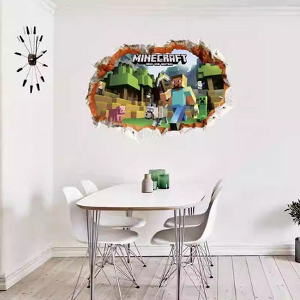 3D Gaming Wall Art Stickers MINE Home Decor Decals PVC Kids Room Game Poster I - Go2buy Australia