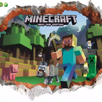 3D Gaming Wall Art Stickers MINE Home Decor Decals PVC Kids Room Game Poster I - Go2buy Australia