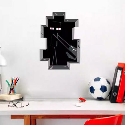 3D Gaming Wall Art Stickers MINE Home Decor Decals PVC Kids Room Game Poster J - Go2buy Australia