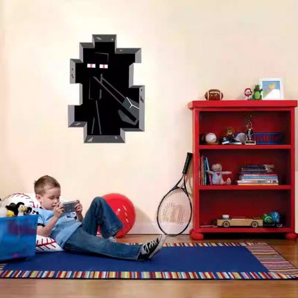 3D Gaming Wall Art Stickers MINE Home Decor Decals PVC Kids Room Game Poster J - Go2buy Australia
