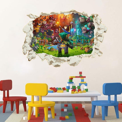 3D Gaming Wall Art Stickers MINE Home Decor Decals PVC Kids Room Game Poster P - Go2buy Australia