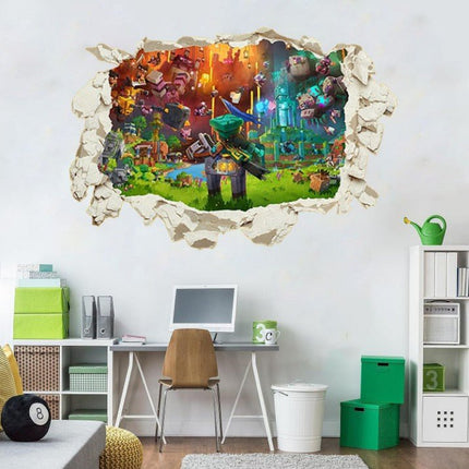 3D Gaming Wall Art Stickers MINE Home Decor Decals PVC Kids Room Game Poster P - Go2buy Australia