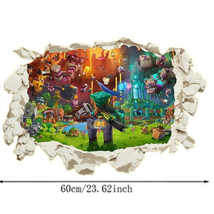 3D Gaming Wall Art Stickers MINE Home Decor Decals PVC Kids Room Game Poster P - Go2buy Australia