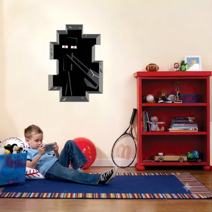 3D Gaming Wall Art Stickers Pixel Block Game Decals PVC Kids Room Decor J - Go2buy Australia