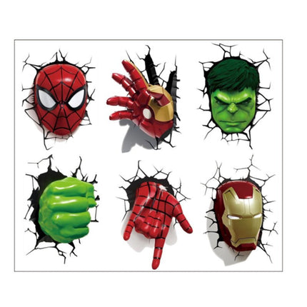 3D Marvel Avengers Wall Decals - Spider - Man, Iron Man & Hulk "Wall Burst" Sticker Set - Go2buy Australia
