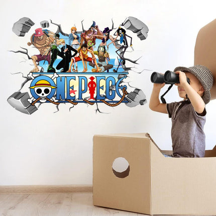 3D One Piece Luffy Removable Wall Sticker for Kids' Room Decor - Go2buy Australia