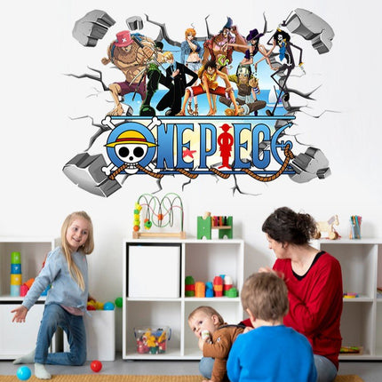 3D One Piece Luffy Removable Wall Sticker for Kids' Room Decor - Go2buy Australia