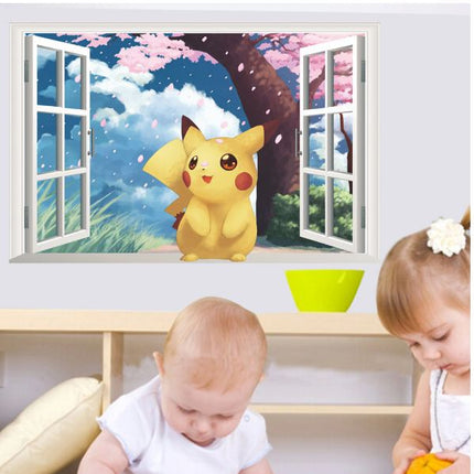 3D Pokemon Pikachu Wall Art Sticker Removable Kids Nursery Boy Vinyl Decal Decor - Go2buy Australia