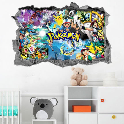 3D Pokemon Pikachu Wall Art Sticker Removable Kids Nursery Boy Vinyl Decal Decor - Go2buy Australia