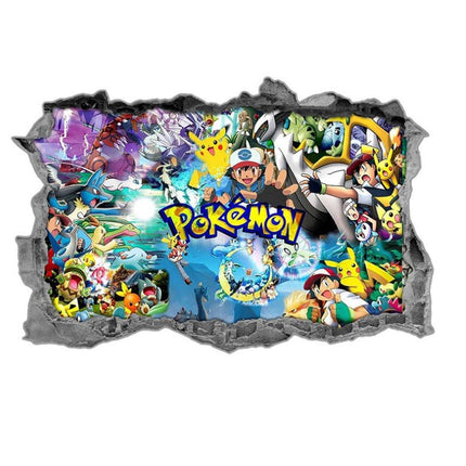 3D Pokemon Pikachu Wall Art Sticker Removable Kids Nursery Boy Vinyl Decal Decor - Go2buy Australia