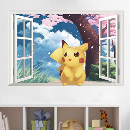 3D Pokemon Pikachu Wall Art Sticker Removable Kids Nursery Boy Vinyl Decal Decor - Go2buy Australia