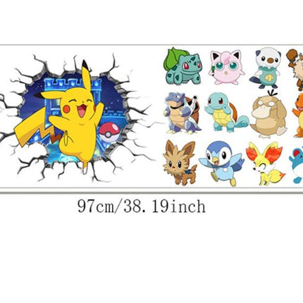 3D Pokemon Pikachu Wall Art Sticker Removable Kids Nursery Boy Vinyl Decal Decor - Go2buy Australia