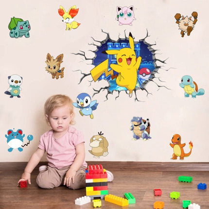 3D Pokemon Pikachu Wall Art Sticker Removable Kids Nursery Boy Vinyl Decal Decor - Go2buy Australia
