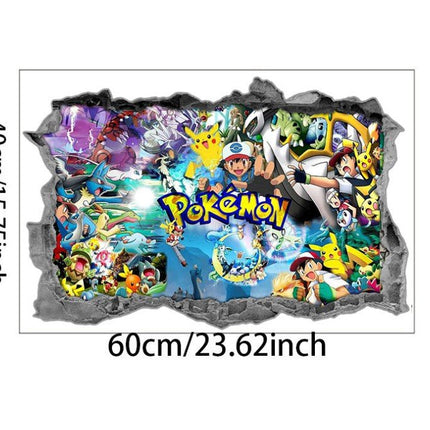 3D Pokemon Pikachu Wall Art Sticker Removable Kids Nursery Boy Vinyl Decal Decor - Go2buy Australia