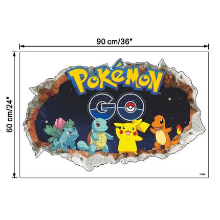3D Pokemon Pikachu Wall Art Sticker Removable Kids Nursery Boy Vinyl Decal Decor - Go2buy Australia