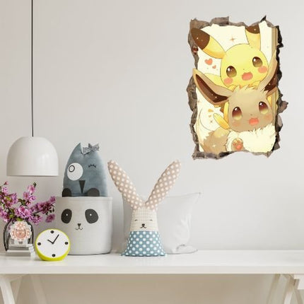 3D Pokemon Pikachu Wall Art Sticker Removable Kids Nursery Boy Vinyl Decal Decor - Go2buy Australia