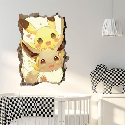 3D Pokemon Pikachu Wall Art Sticker Removable Kids Nursery Boy Vinyl Decal Decor - Go2buy Australia
