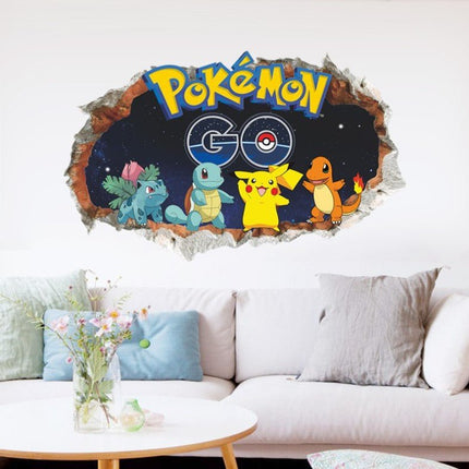 3D Pokemon Pikachu Wall Art Sticker Removable Kids Nursery Boy Vinyl Decal Decor - Go2buy Australia