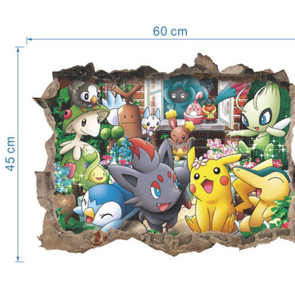 3D Pokemon Pikachu Wall Art Sticker Removable Kids Nursery Boy Vinyl Decal Decor - Go2buy Australia
