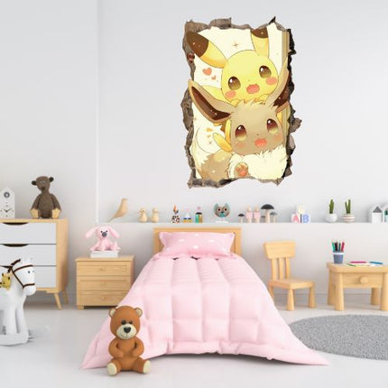 3D Pokemon Pikachu Wall Art Sticker Removable Kids Nursery Boy Vinyl Decal Decor - Go2buy Australia
