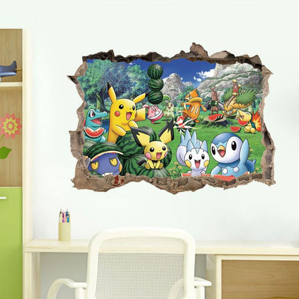 3D Pokemon Pikachu Wall Art Sticker Removable Kids Nursery Boy Vinyl Decal Decor - Go2buy Australia