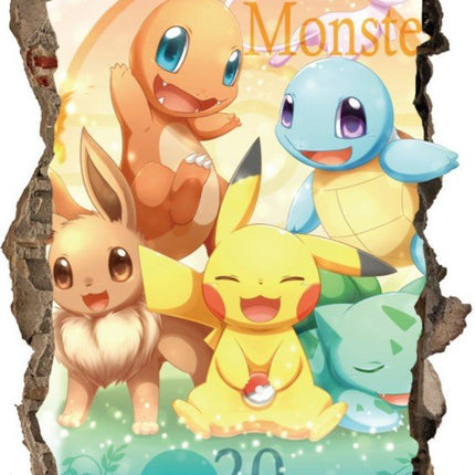 3D Pokemon Pikachu Wall Art Sticker Removable Kids Nursery Boy Vinyl Decal Decor - Go2buy Australia