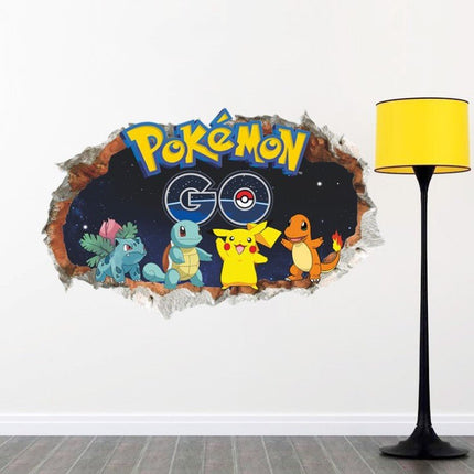 3D Pokemon Pikachu Wall Art Sticker Removable Kids Nursery Boy Vinyl Decal Decor - Go2buy Australia