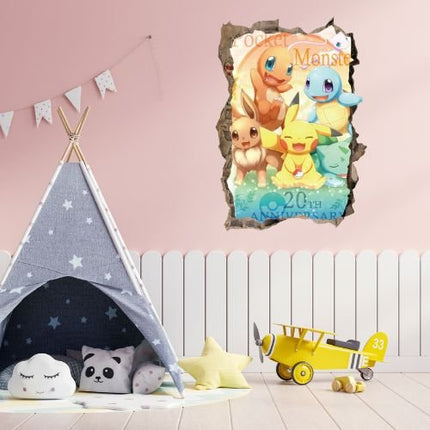 3D Pokemon Pikachu Wall Art Sticker Removable Kids Nursery Boy Vinyl Decal Decor - Go2buy Australia