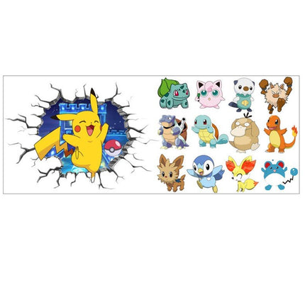 3D Pokemon Pikachu Wall Art Sticker Removable Kids Nursery Boy Vinyl Decal Decor - Go2buy Australia