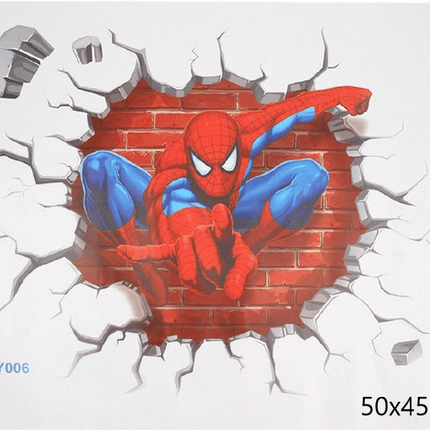 3D Spiderman Removable Wall Sticker for Kids Room - Go2buy Australia