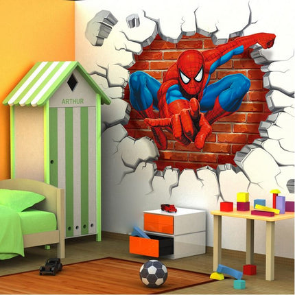 3D Spiderman Removable Wall Sticker for Kids Room - Go2buy Australia