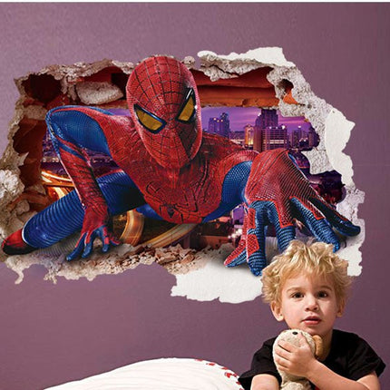 3D Spiderman Removable Wall Sticker for Kids Room - Go2buy Australia