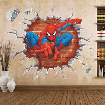 3D Spiderman Removable Wall Sticker for Kids Room - Go2buy Australia