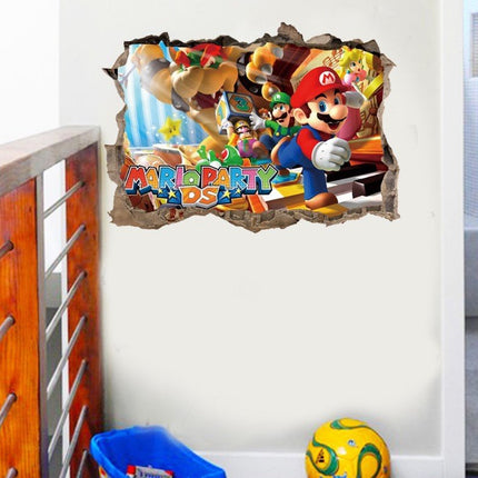 3D Super Mario Party DS Removable Wall Stickers for Kids Room - Go2buy Australia