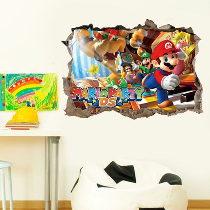 3D Super Mario Party DS Removable Wall Stickers for Kids Room - Go2buy Australia