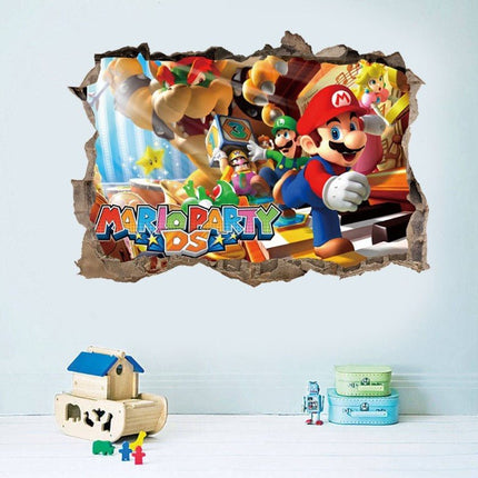 3D Super Mario Party DS Removable Wall Stickers for Kids Room - Go2buy Australia