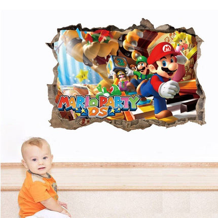3D Super Mario Party DS Removable Wall Stickers for Kids Room - Go2buy Australia