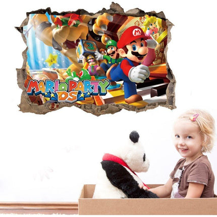 3D Super Mario Party DS Removable Wall Stickers for Kids Room - Go2buy Australia