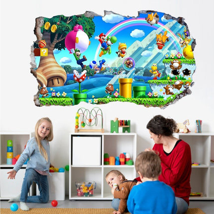 3D Super Mario Removable 3D Wall Stickers for Kids Room - Go2buy Australia