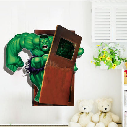 3D Wall Stickers Removable The Avengers Hulk Broken Wall Kid Boy Room - Go2buy Australia