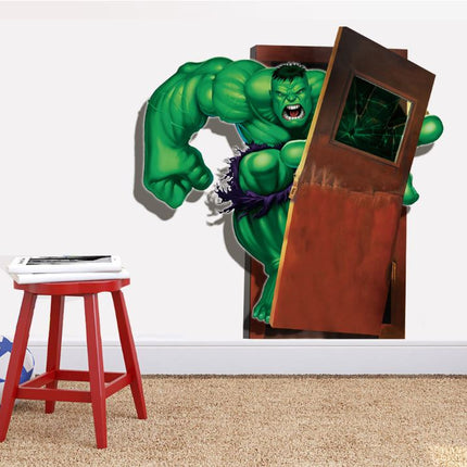 3D Wall Stickers Removable The Avengers Hulk Broken Wall Kid Boy Room - Go2buy Australia