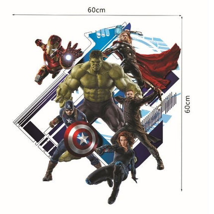 3D Wall Stickers Removable The Avengers Superhero Broken Wall Kid Boy Room Decal - Go2buy Australia