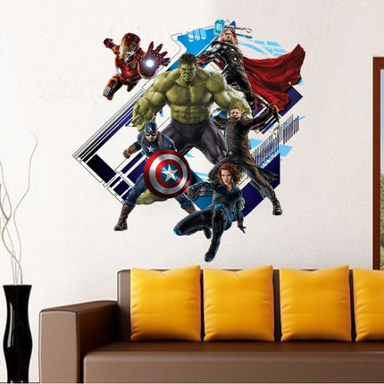3D Wall Stickers Removable The Avengers Superhero Broken Wall Kid Boy Room Decal - Go2buy Australia
